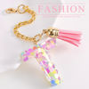 Picture of Letter Charm Accessories for Stanley Cup 1 PCS Cute Initial Keychain Handle Charm for Stanley Tumbler for Women Pink Letter T