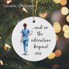 Picture of Nurse Ornament, Nurse Christmas Ornament, New Nurse Gift, Graduation Ornament, Graduation Gift, Nursing 2024 Graduation Gift with Gift Box Ceramic Gift