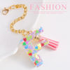 Picture of Letter Charm Accessories for Stanley Cup 1 PCS Cute Initial Keychain Handle Charm for Stanley Tumbler for Women Pink Letter F