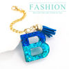 Picture of Letter Charm Accessories for Stanley Cup 1 PCS Cute Initial Keychain Handle Charm for Stanley Tumbler for Women Blue Letter B