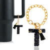 Picture of Letter Charm Accessories for Stanley Cup 1 PCS Cute Initial Keychain Handle Charm for Stanley Tumbler for Women Black Letter T