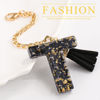 Picture of Letter Charm Accessories for Stanley Cup 1 PCS Cute Initial Keychain Handle Charm for Stanley Tumbler for Women Black Letter T