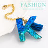 Picture of Letter Charm Accessories for Stanley Cup 1 PCS Cute Initial Keychain Handle Charm for Stanley Tumbler for Women Blue Letter K