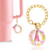 Picture of Letter Charm Accessories for Stanley Cup 1 PCS Cute Initial Keychain Handle Charm for Stanley Tumbler for Women Pink Letter O