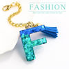 Picture of Letter Charm Accessories for Stanley Cup 1 PCS Cute Initial Keychain Handle Charm for Stanley Tumbler for Women Blue Letter F