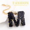 Picture of Letter Charm Accessories for Stanley Cup 1 PCS Cute Initial Keychain Handle Charm for Stanley Tumbler for Women Black Letter M
