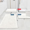 Picture of Smiry Luxury Chenille Bathroom Rugs 30x20, Extra Soft and Absorbent Shaggy Bath Mat, Machine Washable, Non-Slip Plush Carpet Runner for Tub, Shower, and Floor, Home Decor Accessories, Ivory