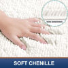 Picture of Smiry Luxury Chenille Bathroom Rugs 30x20, Extra Soft and Absorbent Shaggy Bath Mat, Machine Washable, Non-Slip Plush Carpet Runner for Tub, Shower, and Floor, Home Decor Accessories, Ivory