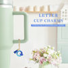 Picture of Letter Charm Accessories for Stanley Cup 1 PCS Cute Initial Keychain Handle Charm for Stanley Tumbler for Women Blue Letter Q