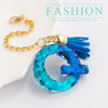 Picture of Letter Charm Accessories for Stanley Cup 1 PCS Cute Initial Keychain Handle Charm for Stanley Tumbler for Women Blue Letter Q