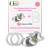 Picture of SILVERETTE The Original Silver Nursing Cups, Nipple Covers for Breastfeeding with O-Feel Silicone Rings, Regular