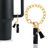 Picture of Letter Charm Accessories for Stanley Cup 1 PCS Cute Initial Keychain Handle Charm for Stanley Tumbler for Women Black Letter I