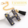 Picture of Letter Charm Accessories for Stanley Cup 1 PCS Cute Initial Keychain Handle Charm for Stanley Tumbler for Women Black Letter H