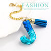Picture of Letter Charm Accessories for Stanley Cup 1 PCS Cute Initial Keychain Handle Charm for Stanley Tumbler for Women Blue Letter J