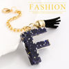 Picture of Letter Charm Accessories for Stanley Cup 1 PCS Cute Initial Keychain Handle Charm for Stanley Tumbler for Women Black Letter F