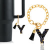 Picture of Letter Charm Accessories for Stanley Cup 1 PCS Cute Initial Keychain Handle Charm for Stanley Tumbler for Women Black Letter Y