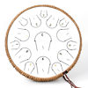 Picture of Steel Tongue Drum, 14 Inch 15 Note Hand Pan Drum, Tongue Drum Instrument with Music Book, Steel Handpan Drum Mallets and Carry Bag, C Major, Handpan Drum for adults (White)