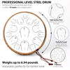 Picture of Steel Tongue Drum, 14 Inch 15 Note Hand Pan Drum, Tongue Drum Instrument with Music Book, Steel Handpan Drum Mallets and Carry Bag, C Major, Handpan Drum for adults (White)