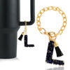 Picture of Letter Charm Accessories for Stanley Cup 1 PCS Cute Initial Keychain Handle Charm for Stanley Tumbler for Women Black Letter L