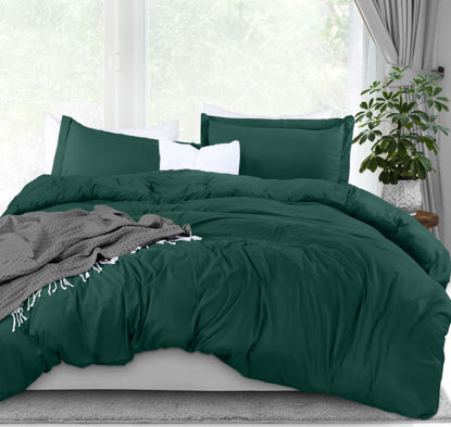 Picture of Utopia Bedding Duvet Cover King Size - 1 Duvet Cover with 2 Pillow Shams - 3 Piece Bedding Duvet Cover with Zipper Closure - Soft Brushed Microfiber, 104 X 90 Inches (King, Emerald)