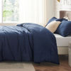 Picture of Bedsure Twin/Twin XL Comforter Set Dorm Bedding - Navy Twin Extra Long Comforter, Soft Bedding for College, Cationic Dyed Bedding Set, 1 Comforter (68"x88") and 1 Pillow Sham (20"x26"+2")