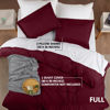 Picture of Utopia Bedding Duvet Cover Full Size - 1 Duvet Cover with 2 Pillow Shams - 3 Piece Bedding Duvet Cover with Zipper Closure - Soft Brushed Microfiber, 80 X 90 Inches (Full, Burgundy)