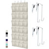 Picture of Gorilla Grip Over the Door Shoe Organizer, 24 Large Breathable Mesh Pockets, Space Saving Hanging Storage Holder, Closet Rack Hanger Holds Up to 40 lbs, Hangs on Closets for Shoes, Accessories, Linen