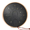 Picture of Steel Tongue Drum 14 Inch 15 Notes, Tongue Drum C Major, Steel Drums for Adults, Hang Drum Instrument, Hand Pan Drum with Music Book, Handpan Mallets, Carry Bag, C Major, Black