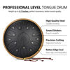 Picture of Steel Tongue Drum, 13 Inches 15 Notes Tongue Drum, Steel Drums for Adults, Steel Pan Drum Song Book, Hand Pan Drum Mallets, Handpan C Major, Black