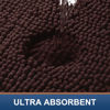Picture of Smiry Luxury Chenille Toilet Rugs U-Shaped 24x20, Soft Absorbent Non-Slip Contour Bathroom Rugs for Toilet, Machine Washable Contoured Bath Mats, Brown