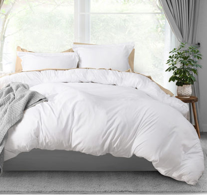 Picture of Utopia Bedding Duvet Cover Cal King Size - 1 Duvet Cover with 2 Pillow Shams - 3 Piece Bedding Duvet Cover with Zipper Closure - Soft Brushed Microfiber, 104 X 98 Inches (Cal King, White)