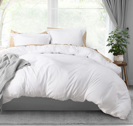 Picture of Utopia Bedding Duvet Cover Cal King Size - 1 Duvet Cover with 2 Pillow Shams - 3 Piece Bedding Duvet Cover with Zipper Closure - Soft Brushed Microfiber, 104 X 98 Inches (Cal King, White)