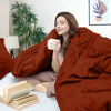 Picture of Utopia Bedding Duvet Cover Queen Size - 1 Duvet Cover with 2 Pillow Shams - 3 Piece Bedding Duvet Cover with Zipper Closure - Soft Brushed Microfiber, 90 X 90 Inches (Queen, Orange)