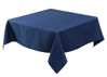 Picture of Biscaynebay Textured Fabric Tablecloths 60 X 60 Inches Square, Navy Water Resistant Tablecloths for Dining, Kitchen, Wedding and Parties etc. Machine Washable