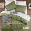 Picture of Utopia Bedding Duvet Cover Queen Size - 1 Duvet Cover with 2 Pillow Shams - 3 Pieces Bedding Duvet Cover with Zipper Closure - Soft Brushed Microfiber, 90 X 90 Inches (Queen, Olive)