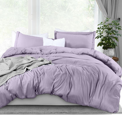 Picture of Utopia Bedding Duvet Cover King Size - 1 Duvet Cover with 2 Pillow Shams - 3 Pieces Bedding Duvet Cover with Zipper Closure - Soft Brushed Microfiber, 104 X 90 Inches (King, Lavender)