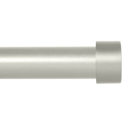 Picture of VOIIY Silver Curtain Rods for Windows 66 to 120 Inch(5.5-10 Feet),1" Diameter Drapery Rods with Modern Style End Cap Finials,Size:36-120 Inch,Antique Silver