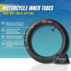 Picture of (2-Pack) 100/90-19 (4.10 x 19) Heavy-Duty Motorcycle Inner Tubes - 3mm Thick Butyl Rubber Inner Tubes - Pinch and Puncture-Resistant Tubes - TR4 Valve Stems - Designed for Off-Road and Motocross Tires