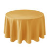 Picture of Biscaynebay Fall Tablecloth Textured Fabric Round Tablecloths 70", Fall Gold Thanksgiving Autumn Harvest Water Resistant Fabric Tablecloths for Kitchen, Dining, Wedding, Parties Machine Washable