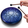 Picture of LEKATO Steel Tongue Drum 6 Inch 11 Notes, Steel Drum D Major Beginner Drum Percussion for Musical Education Zen Meditation Yoga,Best Gift for Families/Friends