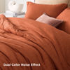 Picture of Bedsure Queen Comforter Set - Burnt Orange Soft Bedding for All Seasons, Cationic Dyed Bed Set, 3 Pieces, 1 Queen Size Comforter (90"x90") and 2 Pillow Shams (20"x26"+2")