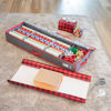 Picture of Premium Wrapping Paper Storage Container -Durable Material 600D tear-proof - Fits up to 27 Paper Rolls -Extra Pockets for Ribbons & Bows. Underbed Gift Wrap Organizer, Ideal for Holiday Christmas, etc