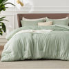 Picture of Bedsure Queen Comforter Set - Celadon Green Soft Bedding for All Seasons, Cationic Dyed Bed Set, 3 Pieces, 1 Queen Size Comforter (90"x90") and 2 Pillow Shams (20"x26"+2")