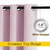 Picture of NICETOWN Blackout Curtains for Girls Room - Thermal Insulated Solid Grommet Room Darkening Curtains/Panels/Drapes for Bedroom (Lavender Pink=Baby Pink, 1 Pair, 52 by 45-Inch)
