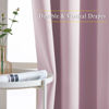 Picture of NICETOWN Blackout Curtains for Girls Room - Thermal Insulated Solid Grommet Room Darkening Curtains/Panels/Drapes for Bedroom (Lavender Pink=Baby Pink, 1 Pair, 52 by 45-Inch)