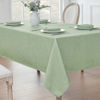 Picture of Veblandy 2 Pack Rectangle Tablecloth, 60x84 inch, Water Resistant Wrinkle Free Linen Textured Table Cloth Washable, Decorative Fabric Table Cover for Dining, Party and Camping, Sage Green