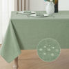 Picture of Veblandy 2 Pack Rectangle Tablecloth, 60x84 inch, Water Resistant Wrinkle Free Linen Textured Table Cloth Washable, Decorative Fabric Table Cover for Dining, Party and Camping, Sage Green