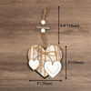 Picture of Sun&Beam Heart-shaped Wooden Decorative Hanging Handmade Hearts Ornaments for Wedding Party Valentine Christmas Home Decoration Car Décor (D-#1, 1Pcs)