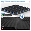 Picture of 12 pack Acoustic Panels, 1" X 12" X 12" Quick-Recovery Sound Proof Foam Panels, Acoustic Foam Wedges High Density, Soundproof Wall Panels for Home Studio,Black