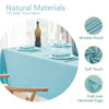 Picture of Veblandy Rectangle Tablecloth Waterproof 52x70 inch Linen Textured Table Cloth Stain and Wrinkle Resistant Washable, Decorative Fabric Table Cover for Dining, Party and Camping, Aqua